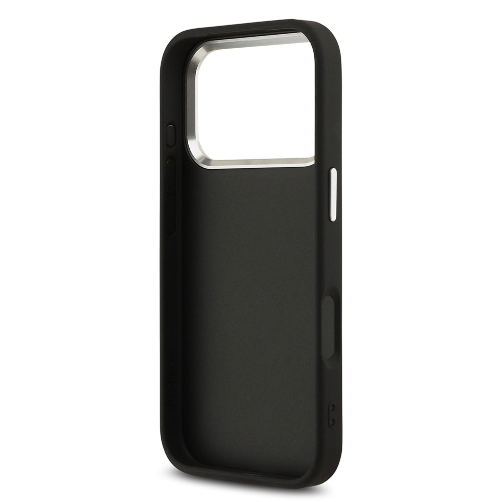 iPhone 17 Pro Kılıf Guess Orijinal Lisanslı Gümüş Metal Kamera Çerçeveli 4G Desenli Metal Büyük 4G ve Yazı Logolu Kılıf