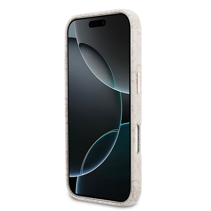 iPhone 17 Pro Kılıf Guess Orijinal Lisanslı M-safe Şarj Özellikli Script Yazı Logolu 4G Desenli Kılıf
