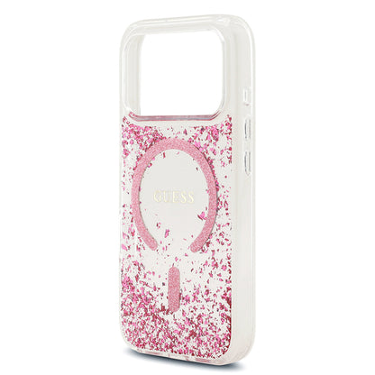 iPhone 17 Pro Kılıf Guess Orijinal Lisanslı M-safe Şarj Özellikli Transparan Resin Bottom Kılıf