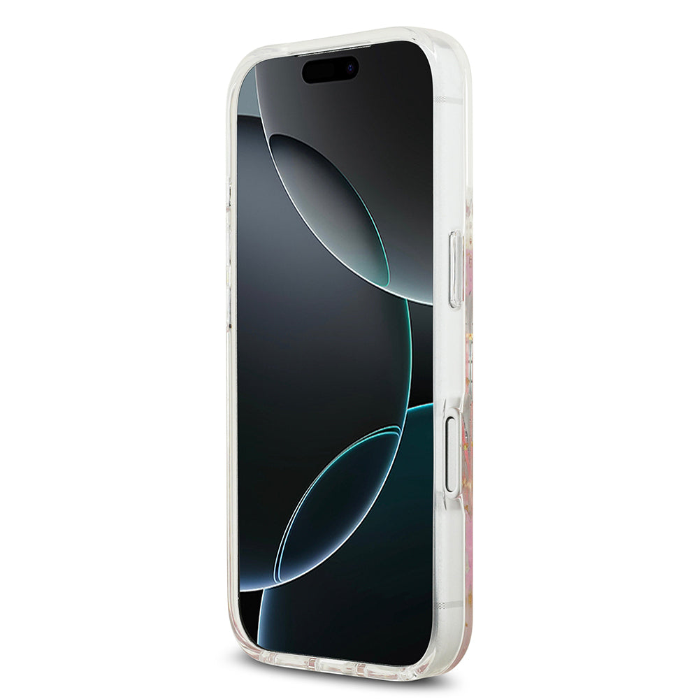 iPhone 17 Pro Kılıf Guess Orijinal Lisanslı M-safe Şarj Özellikli Transparan Resin Flowers Kılıf