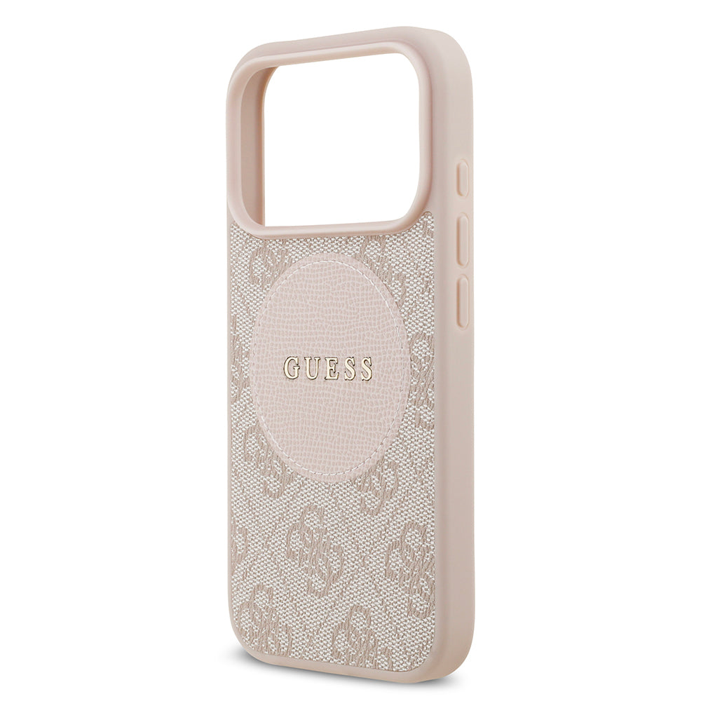 iPhone 17 Pro Kılıf Guess Orijinal Lisanslı M-safe Şarj Özellikli Yazı Logolu Circle Classic Kılıf