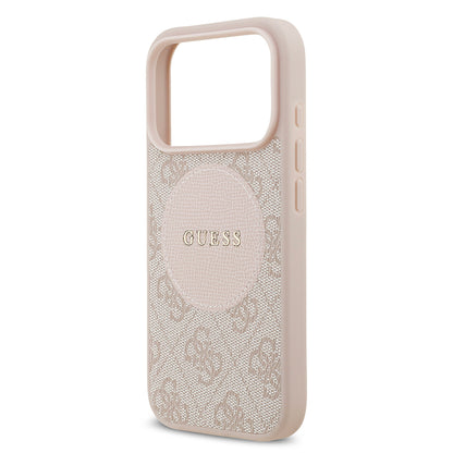 iPhone 17 Pro Kılıf Guess Orijinal Lisanslı M-safe Şarj Özellikli Yazı Logolu Circle Classic Kılıf