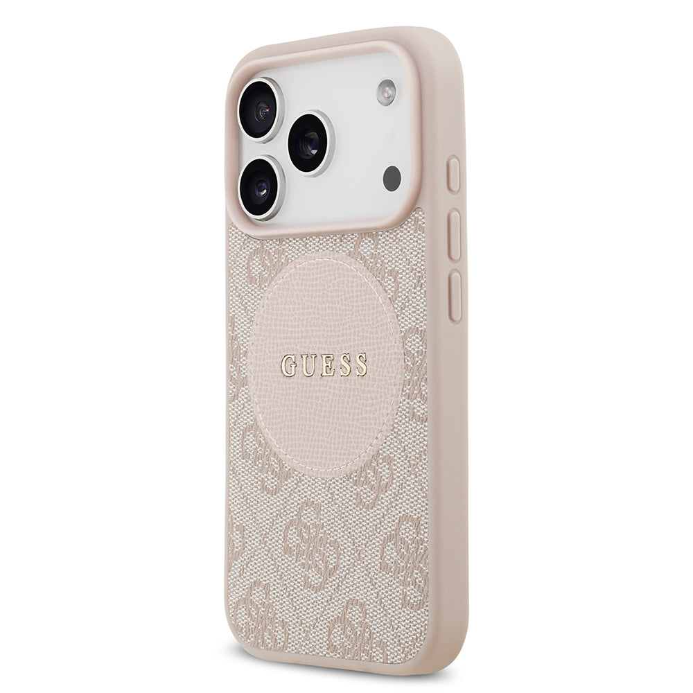 iPhone 17 Pro Kılıf Guess Orijinal Lisanslı M-safe Şarj Özellikli Yazı Logolu Circle Classic Kılıf