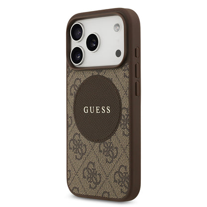 iPhone 17 Pro Kılıf Guess Orijinal Lisanslı M-safe Şarj Özellikli Yazı Logolu Circle Classic Kılıf