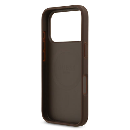 iPhone 17 Pro Kılıf Guess Orijinal Lisanslı M-safe Şarj Özellikli Yazı Logolu Circle Classic Kılıf