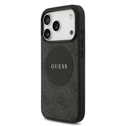iPhone 17 Pro Kılıf Guess Orijinal Lisanslı M-safe Şarj Özellikli Yazı Logolu Circle Classic Kılıf