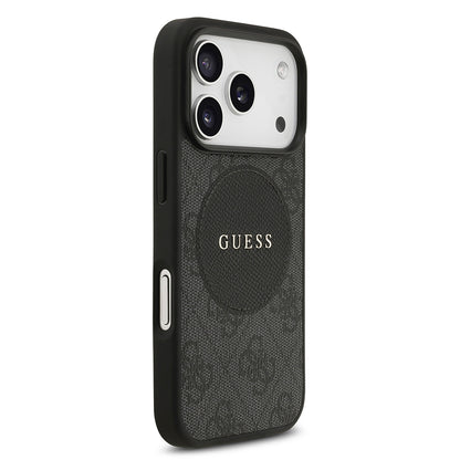 iPhone 17 Pro Kılıf Guess Orijinal Lisanslı M-safe Şarj Özellikli Yazı Logolu Circle Classic Kılıf