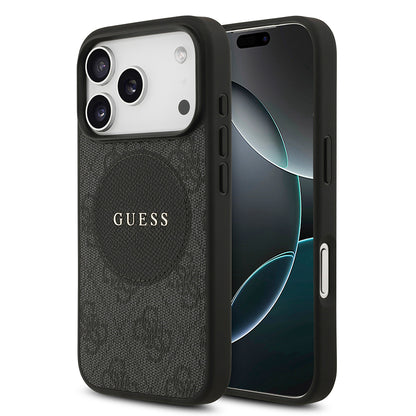 iPhone 17 Pro Kılıf Guess Orijinal Lisanslı M-safe Şarj Özellikli Yazı Logolu Circle Classic Kılıf