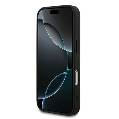 iPhone 17 Pro Kılıf Guess Orijinal Lisanslı M-safe Şarj Özellikli Yazı Logolu PU Deri Kılıf