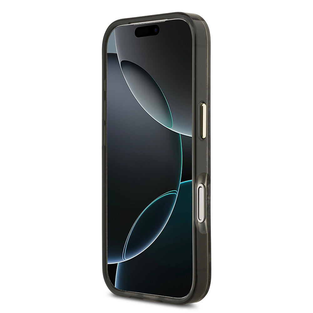 iPhone 17 Pro Kılıf Guess Orijinal Lisanslı M-safe Şarj Özellikli Yazı Logolu Python Desenli Kılıf