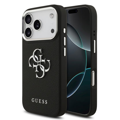 iPhone 17 Pro Kılıf Guess Orijinal Lisanslı PU Deri 4G Büyük Metal Logo Dizaynlı Kılıf