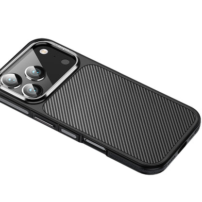 iPhone 17 Pro Kılıf Karbon Fiber Görünümlü Wlons Marin Kılıf