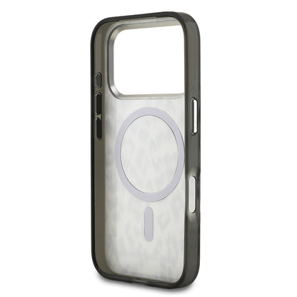 iPhone 17 Pro Kılıf Karl Lagerfeld Orijinal Lisanslı M-safe Şarj Özellikli IML Leopar Baskılı Kılıf
