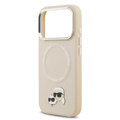 iPhone 17 Pro Kılıf Karl Lagerfeld Orijinal Lisanslı M-safe Şarj Özellikli Metal Kamera ve Buton Tasarımlı K&C PU Deri Kılıf