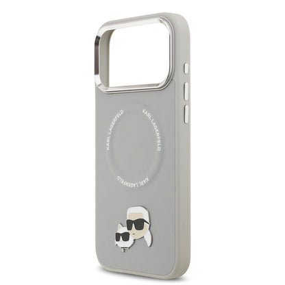 iPhone 17 Pro Kılıf Karl Lagerfeld Orijinal Lisanslı M-safe Şarj Özellikli Metal Kamera ve Buton Tasarımlı K&C PU Deri Kılıf