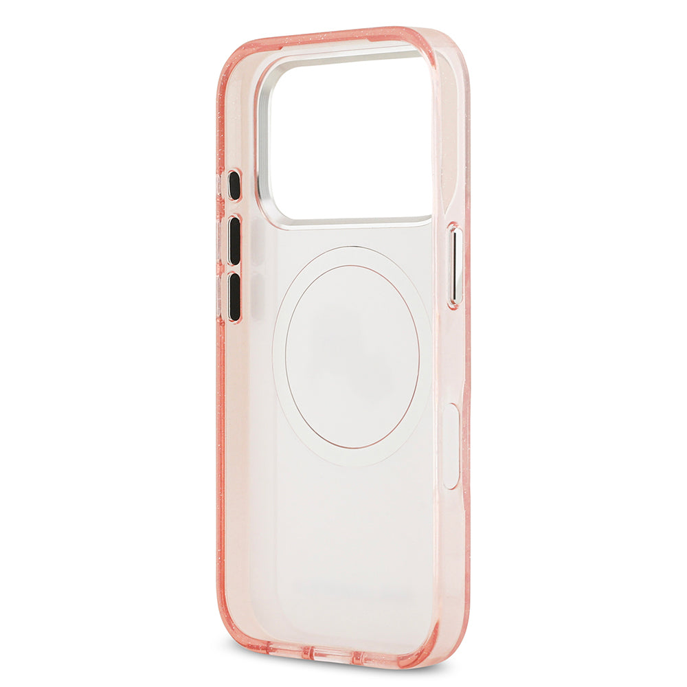 iPhone 17 Pro Kılıf Karl Lagerfeld Orijinal Lisanslı Parlayan Simli Karl & Choupette Heads Kılıf