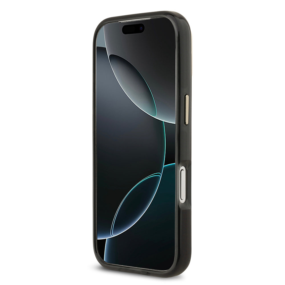 iPhone 17 Pro Kılıf Lacoste Orijinal Lisanslı M-safe Şarj Özellikli Gold Timsah Logolu Buzlu Kılıf