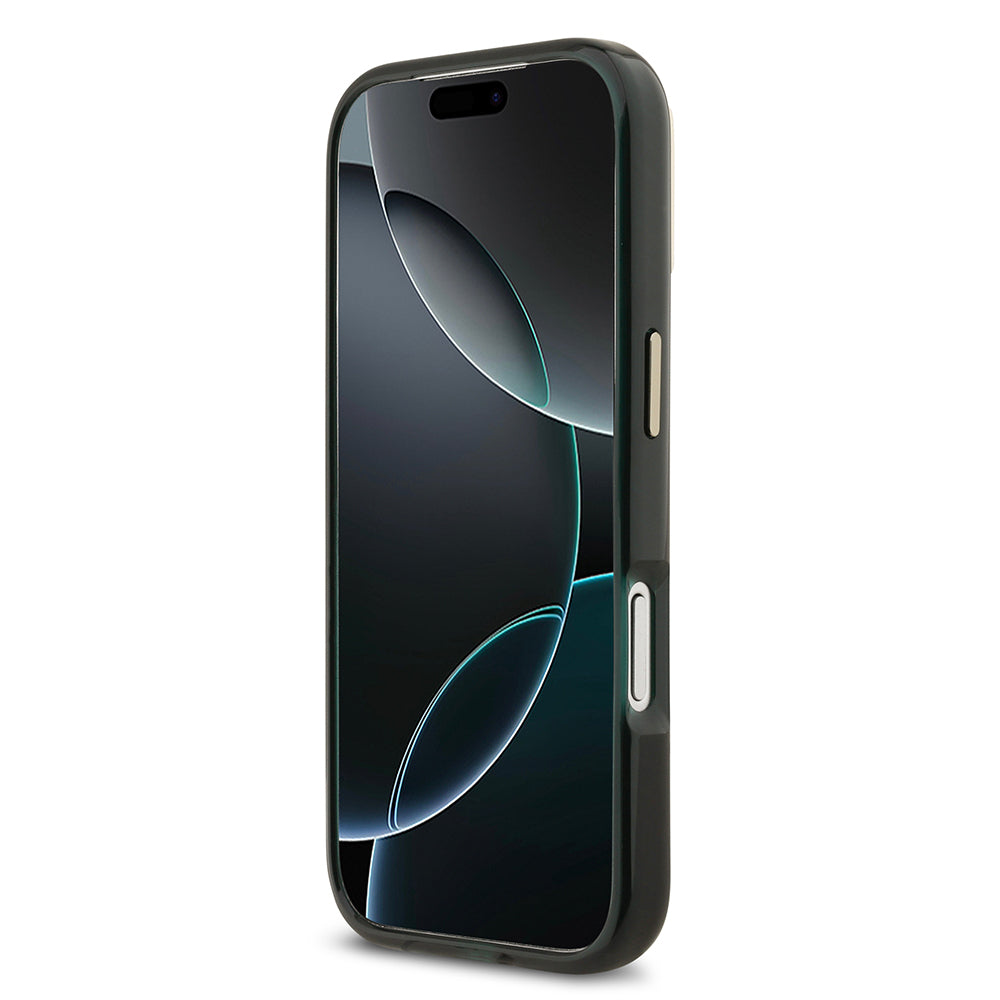 iPhone 17 Pro Kılıf Lacoste Orijinal Lisanslı M-safe Şarj Özellikli Gold Timsah Logolu Buzlu Kılıf