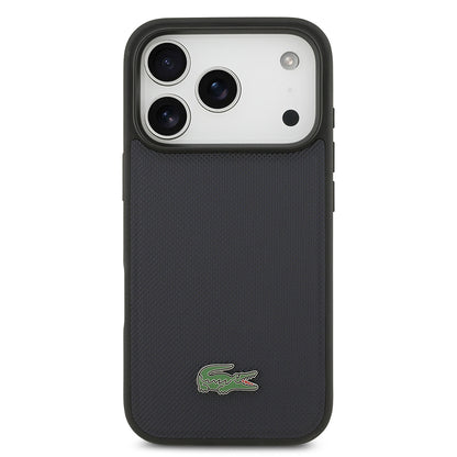 iPhone 17 Pro Kılıf Lacoste Orijinal Lisanslı M-safe Şarj Özellikli PU Pike Desenli Metal Logolu Kılıf