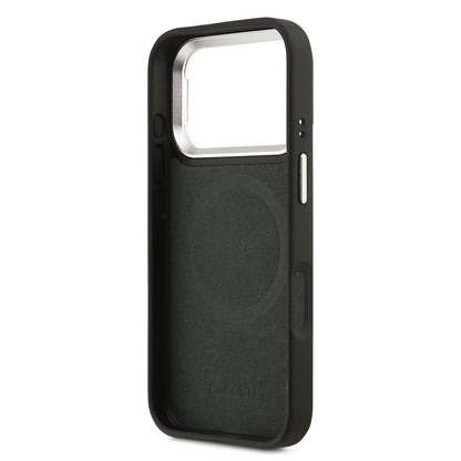 iPhone 17 Pro Kılıf Lacoste Orijinal Lisanslı M-safe Şarj Özellikli PU Pike Desenli Standlı Metal Logolu Kılıf