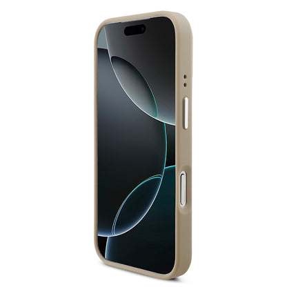 iPhone 17 Pro Kılıf Lacoste Orijinal Lisanslı M-safe Şarj Özellikli PU Pike Desenli Standlı Metal Logolu Kılıf