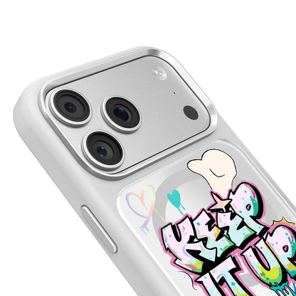 iPhone 17 Pro Kılıf M-safe Şarj Özellikli 3D Baskılı Tasarım Mutural Graffiti Serisi Kılıf