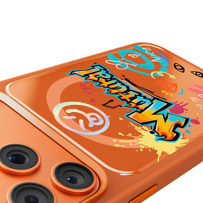 iPhone 17 Pro Kılıf M-safe Şarj Özellikli 3D Baskılı Tasarım Mutural Graffiti Serisi Kılıf