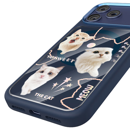 iPhone 17 Pro Kılıf M-safe Şarj Özellikli 3D Baskılı Tasarım Mutural The Cat Serisi Kılıf