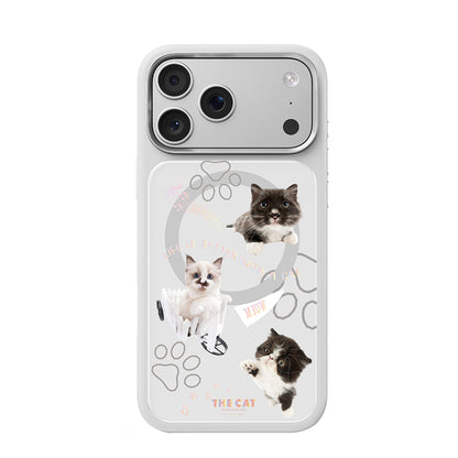 iPhone 17 Pro Kılıf M-safe Şarj Özellikli 3D Baskılı Tasarım Mutural The Cat Serisi Kılıf