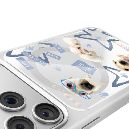 iPhone 17 Pro Kılıf M-safe Şarj Özellikli 3D Baskılı Tasarım Mutural The Dog Serisi Kılıf