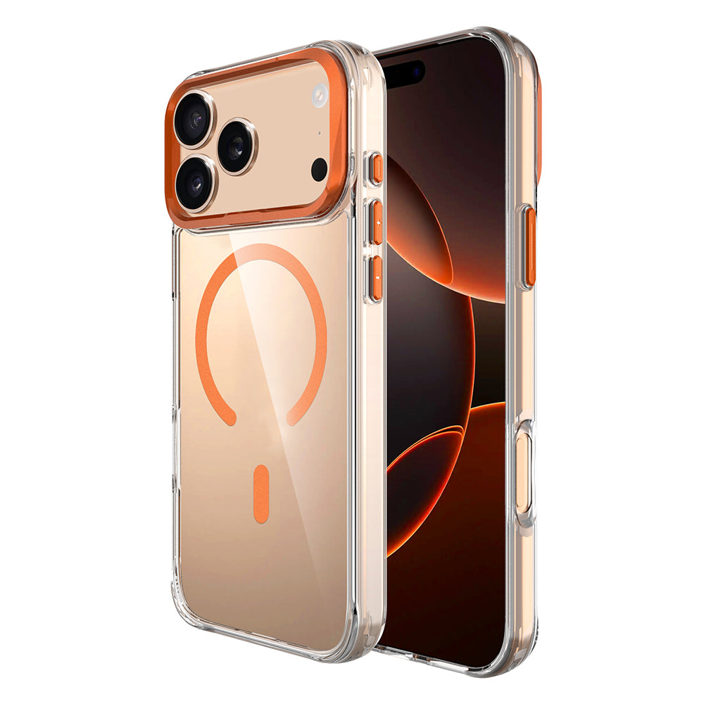 iPhone 17 Pro Kılıf M-safe Şarj Özellikli Airbagli Kamera Standlı Zore Azor Kılıf