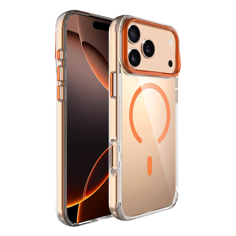 iPhone 17 Pro Kılıf M-safe Şarj Özellikli Airbagli Kamera Standlı Zore Azor Kılıf