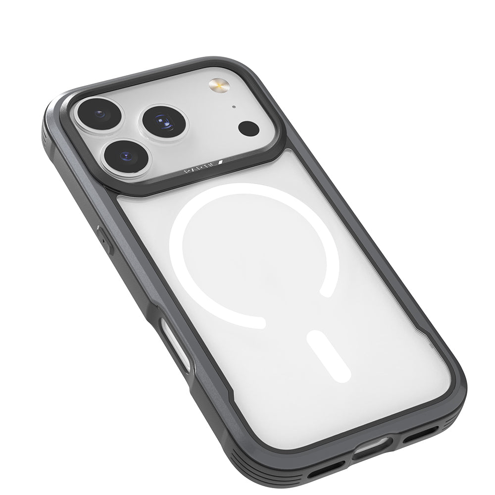 iPhone 17 Pro Kılıf M-safe Şarj Özellikli Airbagli Raptic Shield Serisi Şeffaf Arka Yüzey Kılıf