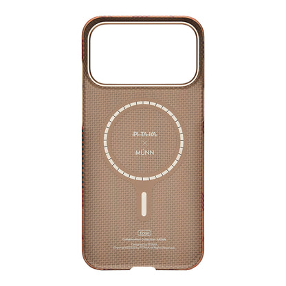 iPhone 17 Pro Kılıf M-safe Şarj Özellikli Aramid Fiber Pitaka Flora in Grid Serisi Kılıf