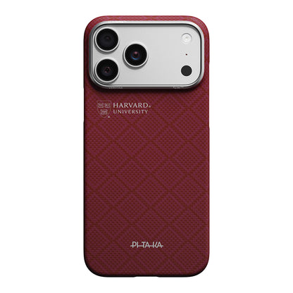 iPhone 17 Pro Kılıf M-safe Şarj Özellikli Aramid Fiber Pitaka Harvard University Serisi Kılıf