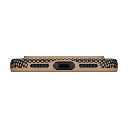 iPhone 17 Pro Kılıf M-safe Şarj Özellikli Aramid Fiber Pitaka Military-Grade Sunset-Moonrise Serisi Kılıf