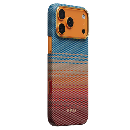 iPhone 17 Pro Kılıf M-safe Şarj Özellikli Aramid Fiber Pitaka Sunset 2.0 California Dream Serisi Kılıf