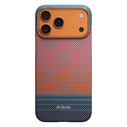 iPhone 17 Pro Kılıf M-safe Şarj Özellikli Aramid Fiber Pitaka Sunset 2.0 California Dream Serisi Kılıf