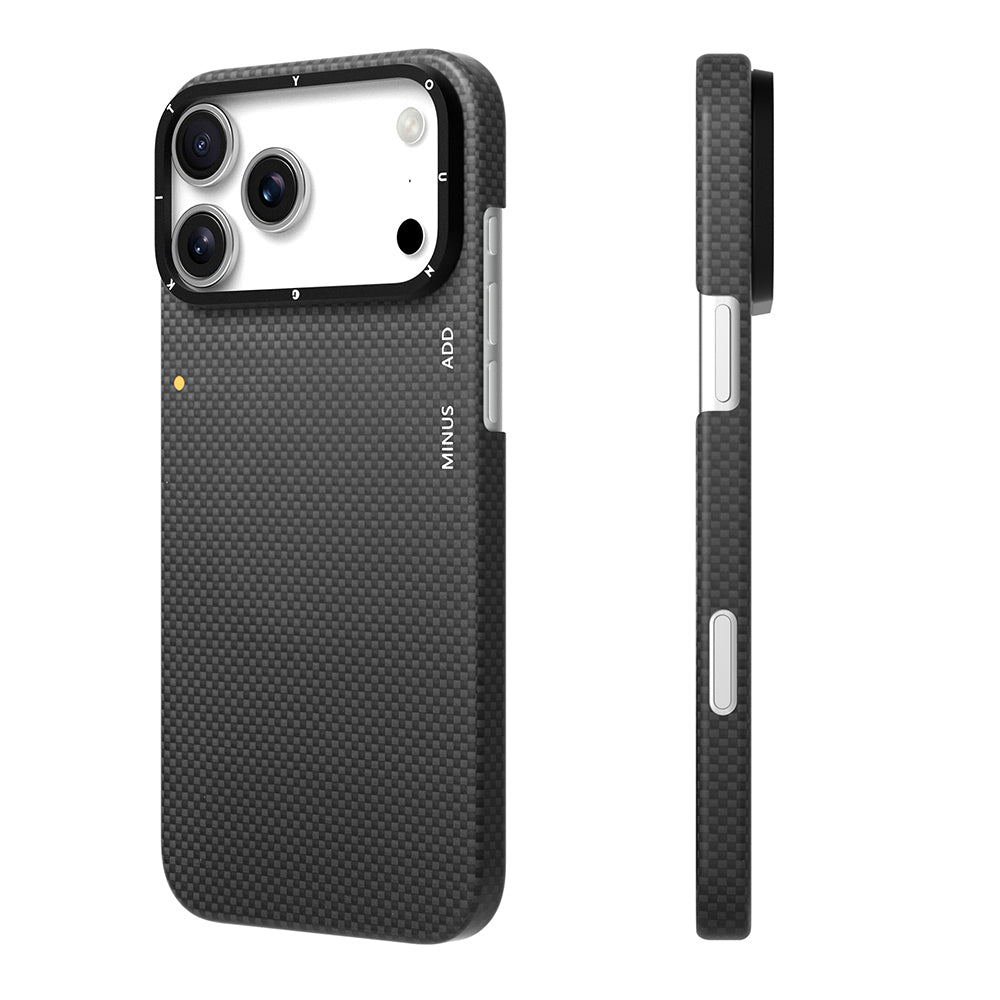 iPhone 17 Pro Kılıf M-safe Şarj Özellikli Aramid Fiber Youngkit 1500D Kevlar Extreme Wing Titanyum-Gold Serisi Kılıf