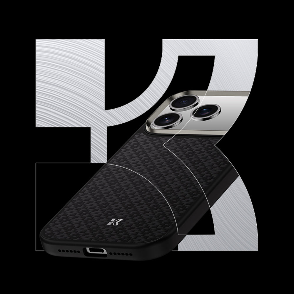 iPhone 17 Pro Kılıf M-Safe Şarj Özellikli Benks ArmorPro ArmorGrid Serisi Kevlar Kılıf