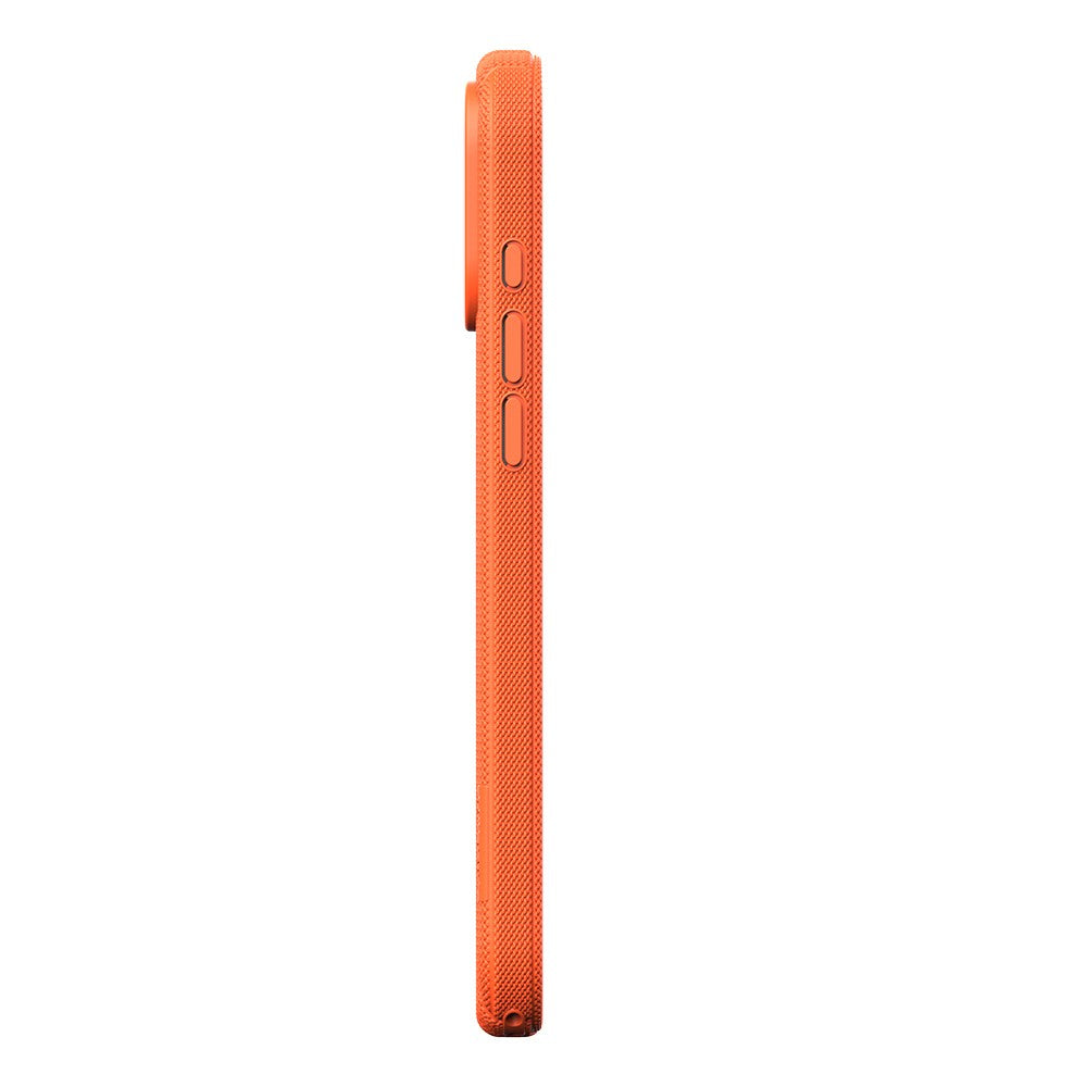 iPhone 17 Pro Kılıf M-Safe Şarj Özellikli Çizgi Desenli Kumaş Dokulu Zore Paris Lorin Kılıf