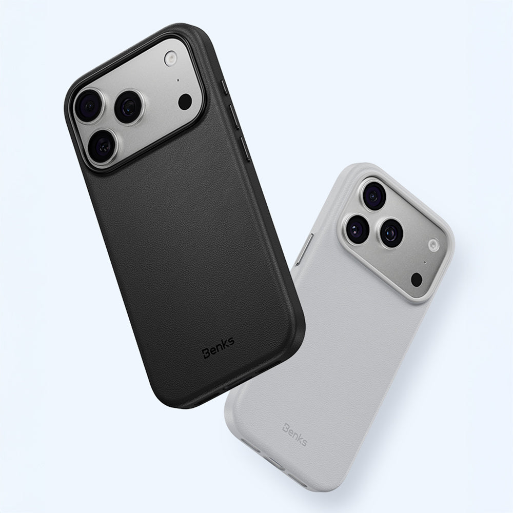 iPhone 17 Pro Kılıf M-safe Şarj Özellikli Çizilmeye Dayanıklı Benks VitaPro Serisi PU Deri Kılıf