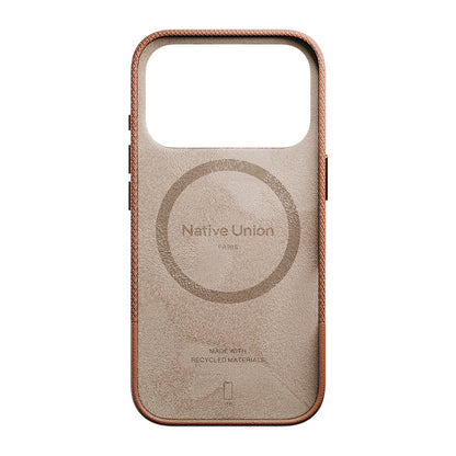 iPhone 17 Pro Kılıf M-safe Şarj Özellikli Deri Dokulu Native Union RE Classic Serisi Kılıf
