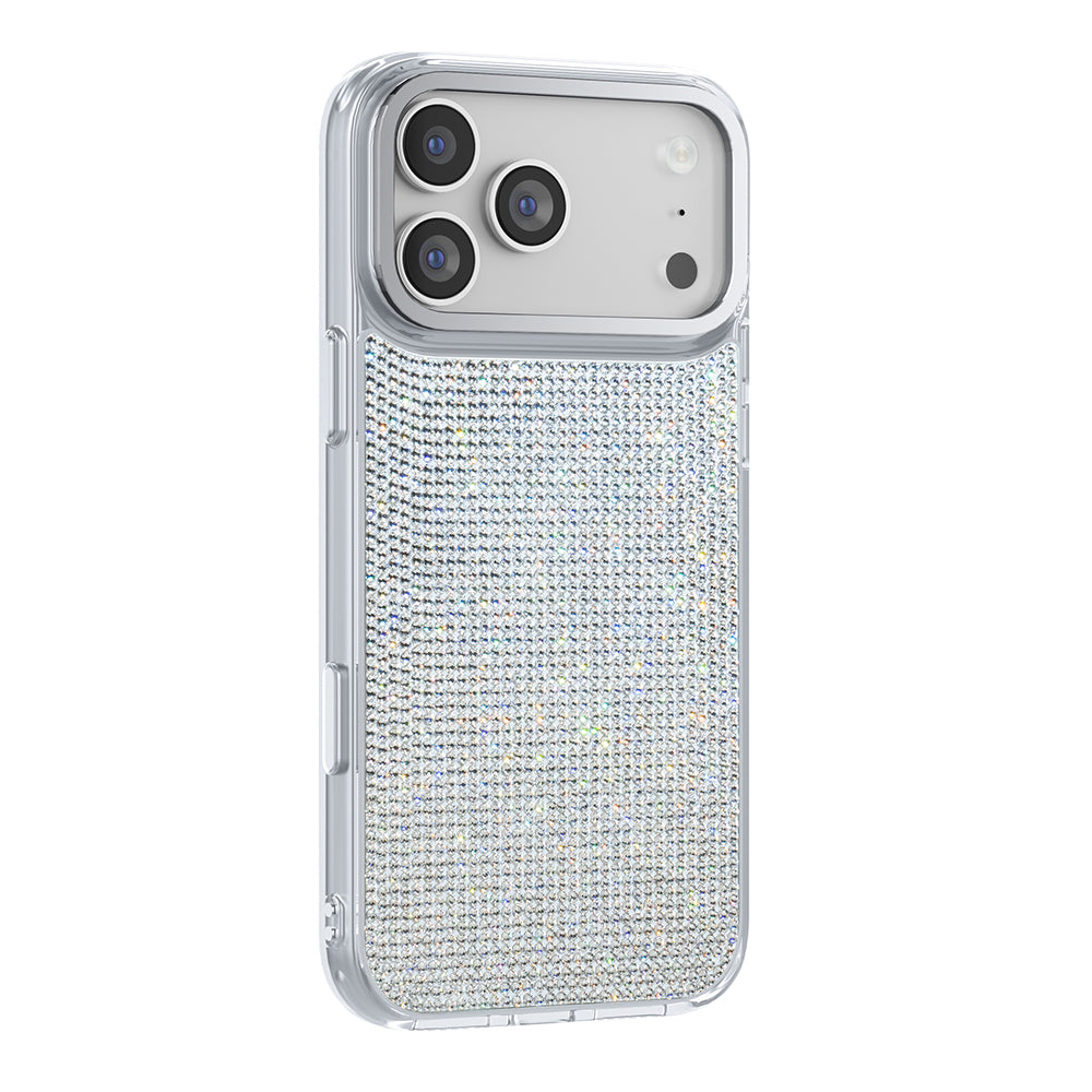 iPhone 17 Pro Kılıf M-Safe Şarj Özellikli El İşlemeli Swarovski Taşlı Zore Paris Riva Sert PC Kılıf