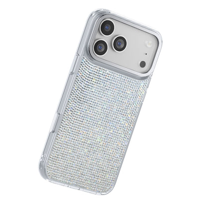 iPhone 17 Pro Kılıf M-Safe Şarj Özellikli El İşlemeli Swarovski Taşlı Zore Paris Riva Sert PC Kılıf