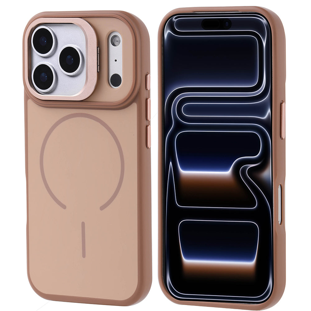 iPhone 17 Pro Kılıf M-safe Şarj Özellikli Kamera Standlı Zore Notron Kılıf