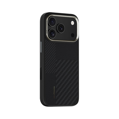iPhone 17 Pro Kılıf M-safe Şarj Özellikli Karbon Fiber Benks Montage Hybrid ArmorPro Kevlar Kılıf