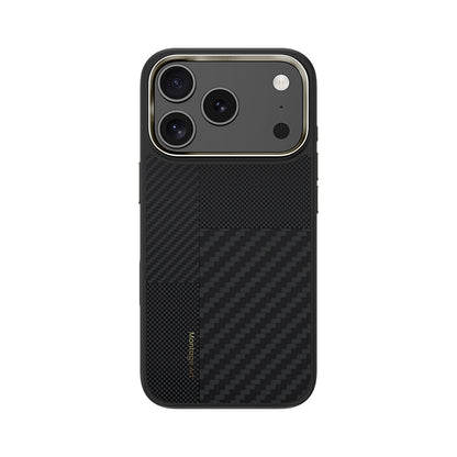iPhone 17 Pro Kılıf M-safe Şarj Özellikli Karbon Fiber Benks Montage Hybrid ArmorPro Kevlar Kılıf