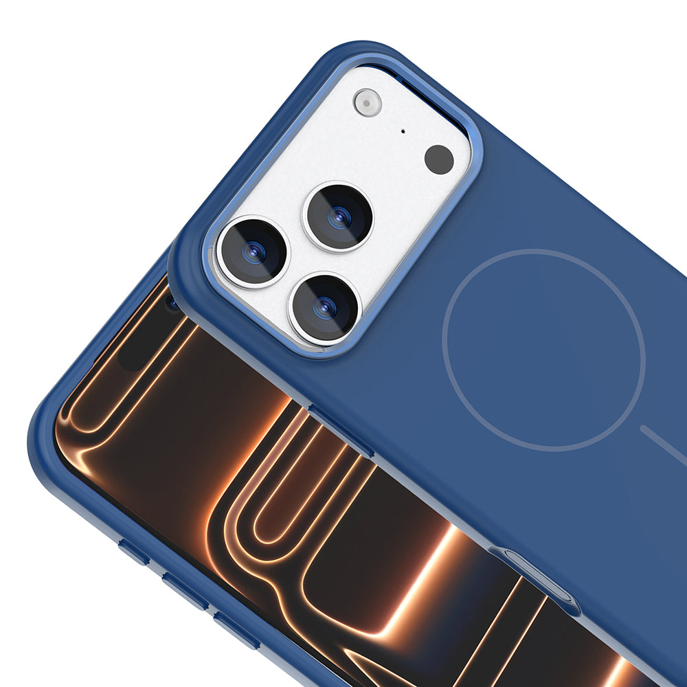 iPhone 17 Pro Kılıf M-Safe Şarj Özellikli Metal Kamera Çerçeveli Zore Edi Silikon Kılıf