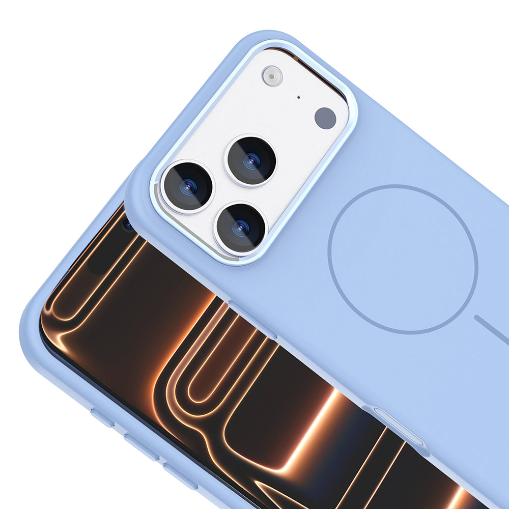 iPhone 17 Pro Kılıf M-Safe Şarj Özellikli Metal Kamera Çerçeveli Zore Edi Silikon Kılıf